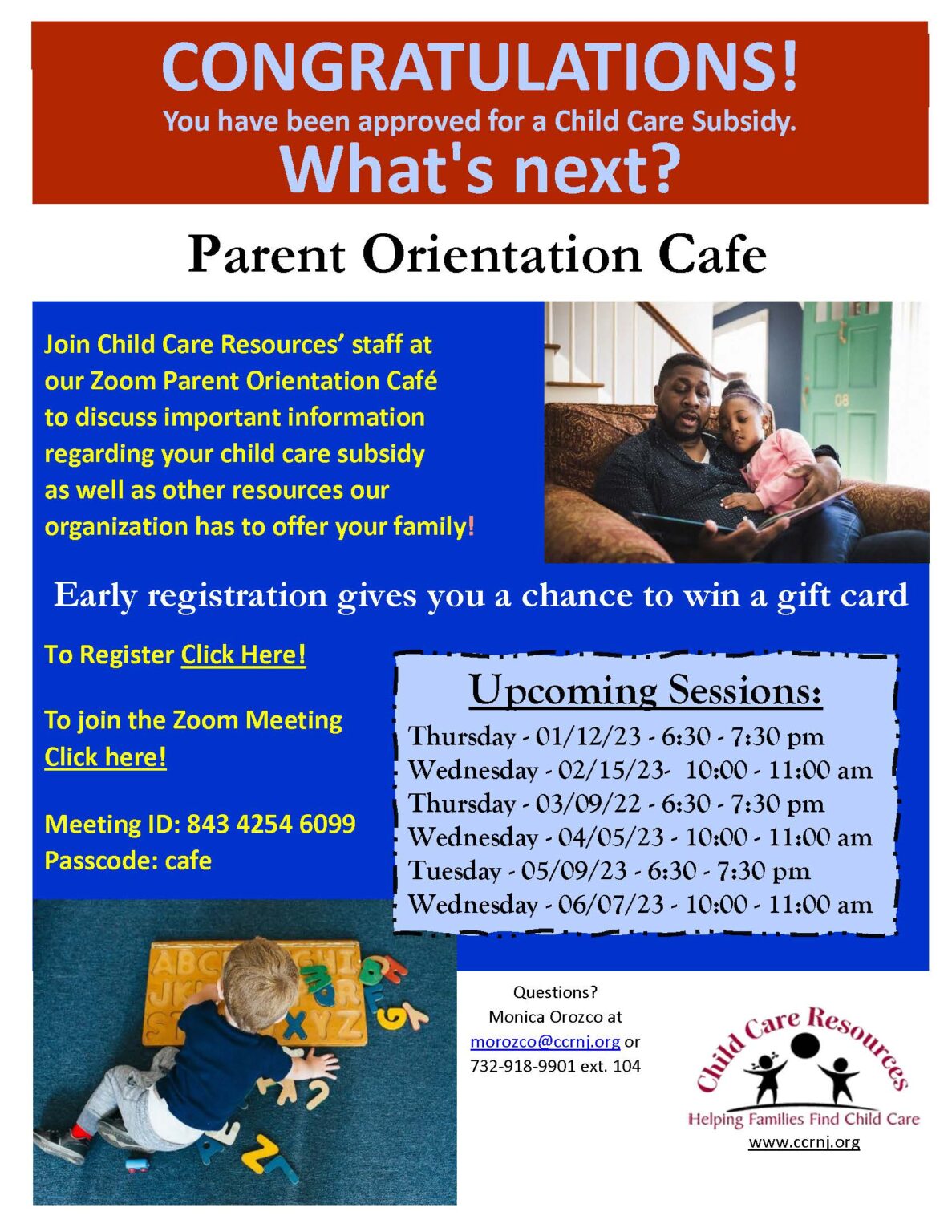 Child Care Resources Parent Orientations 2023