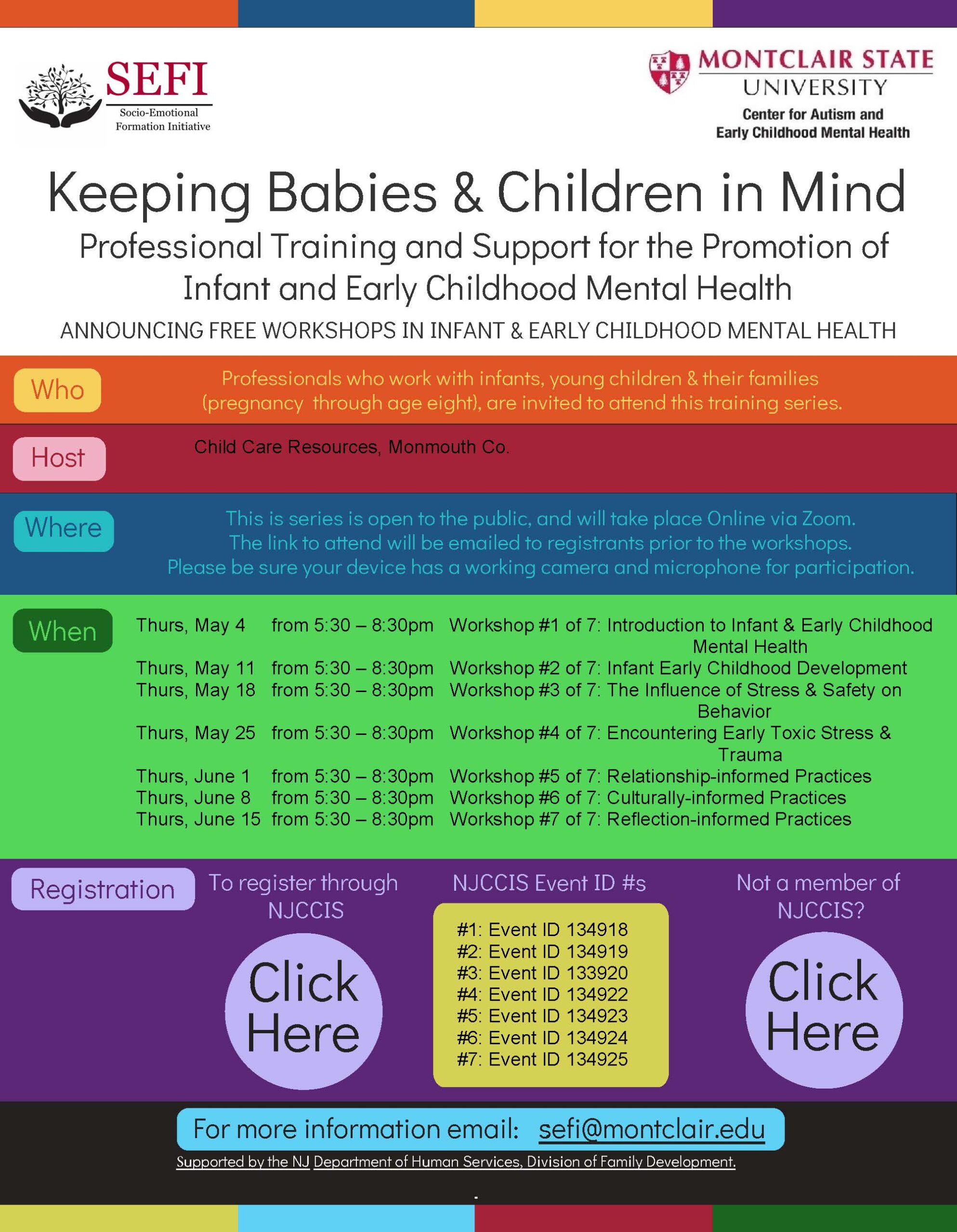 Child Care Resources Keeping Babies & Children in Mind Training Series